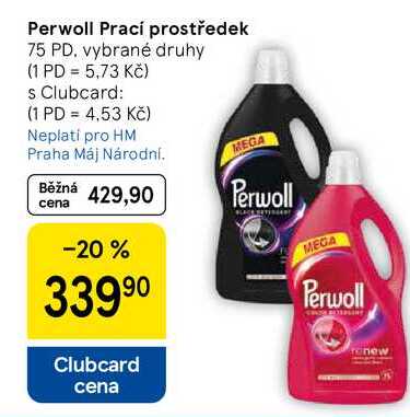 Perwoll Prací prostředek, 75 PD Tesco