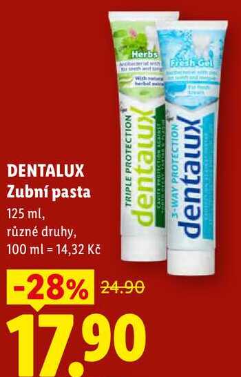 DENTALUX Zubní pasta, 125 ml Lidl