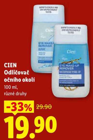 CIEN Odličovač očního okolí, 100 ml