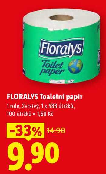 FLORALYS Toaletní papír, 1 role, 2vrstvý Lidl