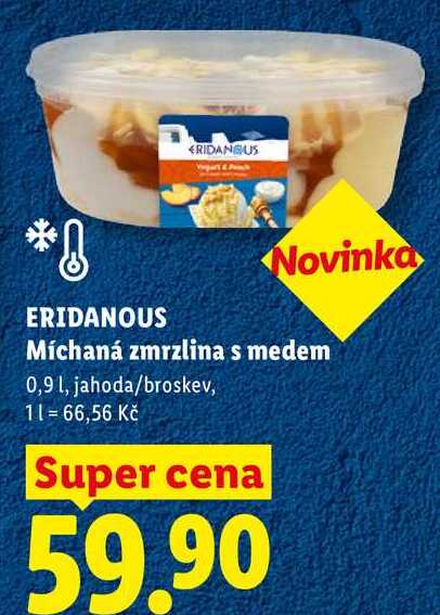 ERIDANOUS Míchaná zmrzlina s medem, 0,9 l