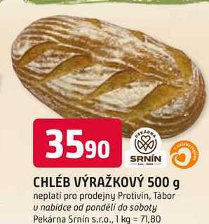 SRNIN CHLÉB VÝRAŽKOVÝ 500 g