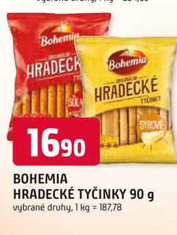 BOHEMIA HRADECKÉ TYČINKY 90 g
