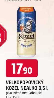 VELKOPOPOVICKÝ KOZEL NEALKO 0,5 l