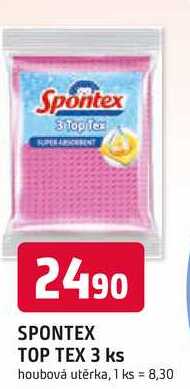 Spontex Top tex víceúčelová houbová utěrka 3 ks Trefa
