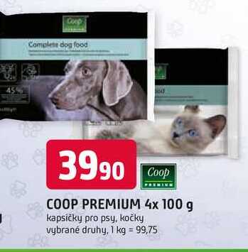 COOP PREMIUM 4x 100 g kapsičky pro psy, kočky