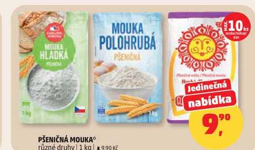 PŠENIČNÁ MOUKA různé druhy, 1 kg 
