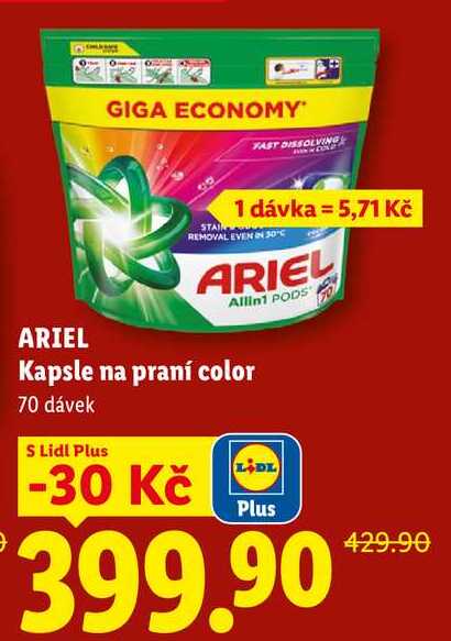 ARIEL Kapsle na praní color, 70 dávek Lidl