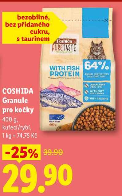 COSHIDA Granule pro kočky, 400 g 