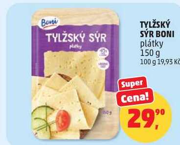 TYLŽSKÝ SÝR BONI plátky, 150 g
