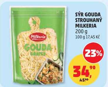 SÝR GOUDA STROUHANÝ MILKERIA, 200 g