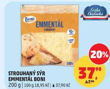 STROUHANÝ SÝR EMMENTÁL BONI, 200 g 