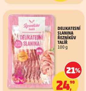 DELIKATESNÍ SLANINA ŘEZNÍKŮV TALÍŘ, 100 g  