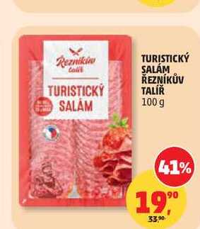 TURISTICKÝ SALÁM ŘEZNÍKŮV TALÍŘ, 100 g
