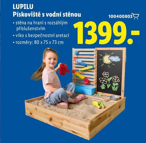 LUPILU Pískoviště s vodní stěnou 