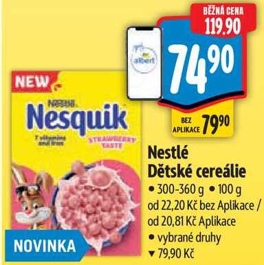 Nestlé Dětské cereálie, 300-360 g Albert