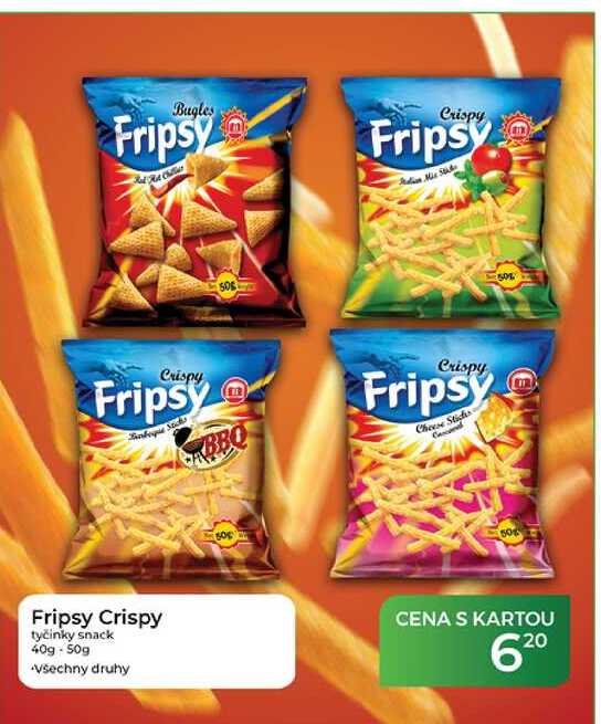 Fripsy Crispy tyčinky snack 40g - 50g