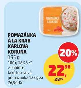 POMAZÁNKA À LA KRAB KARLOVA KORUNA, 135 g 