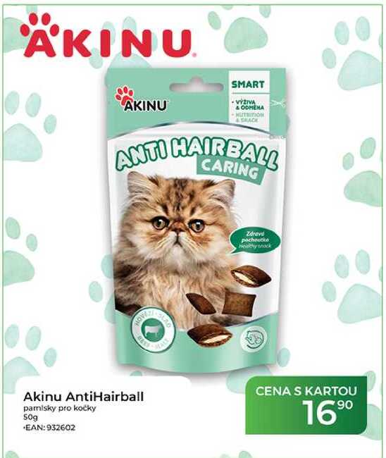 Akinu AntiHairball pamlsky pro kočky 50g