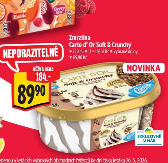  Zmrzlina Carte d'Or Soft & Crunchy  750 ml