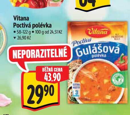 Vitana Poctivá polévka 58-122 g
