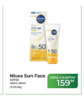 Nivea Sun Face CENA S KARTOU SPF50 40ml, 50ml Tamda Foods
