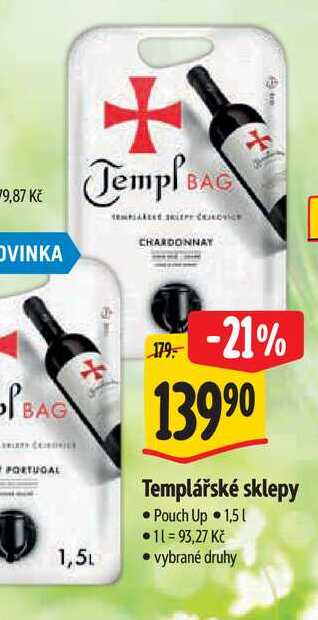 Templářské sklepy 1,5 l