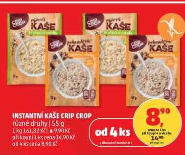 INSTANTNÍ KAŠE CRIP CROP různé druhy, 55 g