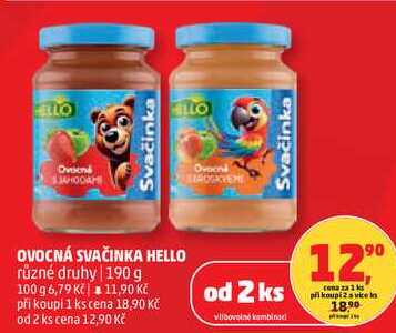 HELLO svačinka různé druhy, 190 g Penny Market
