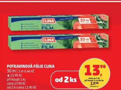 POTRAVINOVÁ FÓLIE CLINA, 30 m Penny Market
