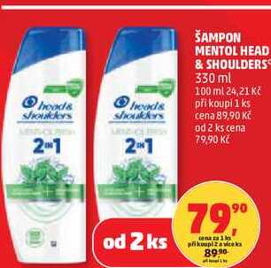 HEAD & SHOULDERS mentol, 330 ml Penny Market