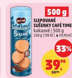 SLEPOVANÉ SUŠENKY CAFÉ TIME kakaové, 500 g