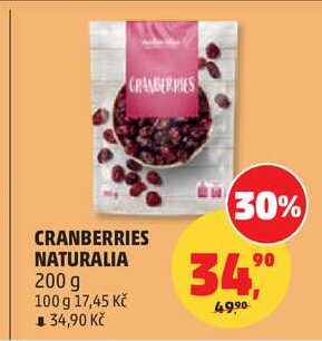 CRANBERRIES NATURALIA, 200 g 