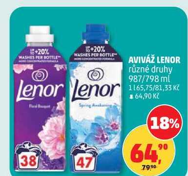 AVIVÁŽ LENOR různé druhy, 987/798 ml Penny Market