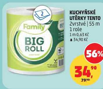 KUCHYŇSKÉ UTĚRKY TENTO 2vrstvé, 55 m Penny Market