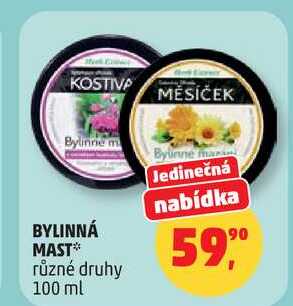 BYLINNÁ MAST různé druhy, 100 ml 