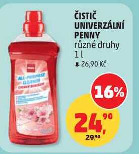 ČISTIČ UNIVERZÁLNÍ PENNY různé druhy, 1 l Penny Market