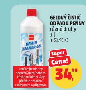 GELOVÝ ČISTIČ ODPADU PENNY různé druhy, 1 l Penny Market