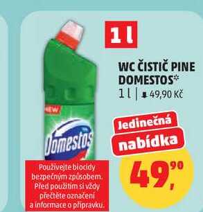 WC ČISTIČ PINE DOMESTOS, 1 l 