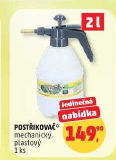 POSTŘIKOVAČ mechanický, plastový, 1 ks
