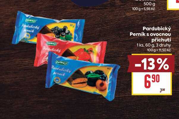 Perník s ovocnou příchutí 1 ks, 60 g