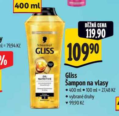 Gliss Šampon na vlasy 400 ml Albert
