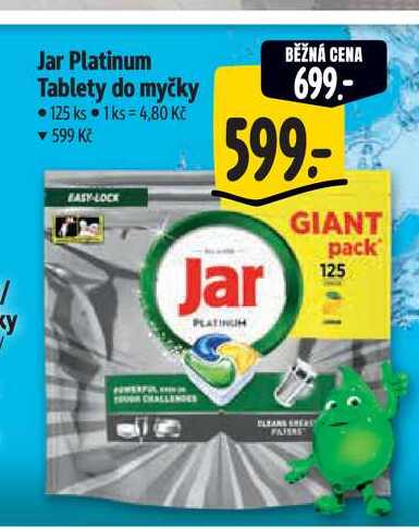 Jar Platinum Tablety do myčky  125 ks Albert