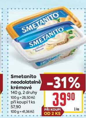 Smetanito neodolatelně krémové 140 g