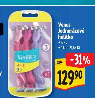 Venus Jednorázové holítko   6ks Albert