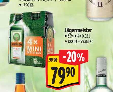  Jägermeister 35% 4× 0,02 l