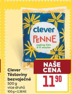 Clever Těstoviny bezvaječné 500 g 