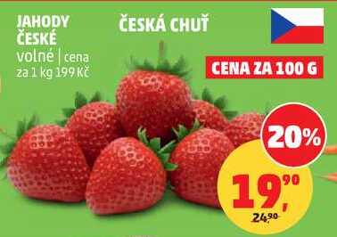 JAHODY ČESKÉ volné, 100 g