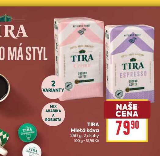 TIRA Mletá káva 250 g