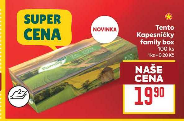 Tento Kapesníčky family box 100 ks BILLA